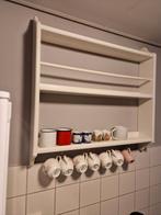 Keuken Wandrek met Haken, Met plank(en), Minder dan 50 cm, Gebruikt, Ophalen of Verzenden