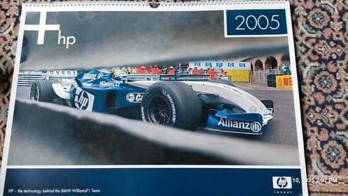 F1 kalender BMW Williams 2005, Verzamelen, Posters, Zo goed als nieuw, Sport, A1 t/m A3, Rechthoekig Liggend, Ophalen