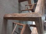 ruige tafel teak, Huis en Inrichting, Tafels | Eettafels, Ophalen, Teakhout, 50 tot 100 cm, Zo goed als nieuw
