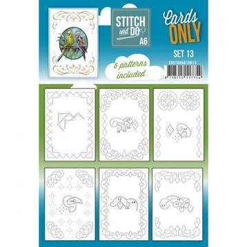 Stitch and Do A6 Cards only 13 en 6 verschillende oplegkaart beschikbaar voor biedingen