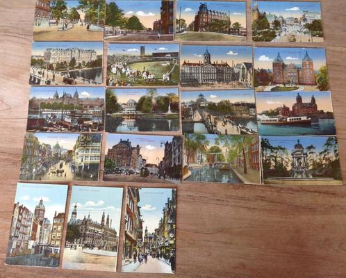 19 ansichtkaarten Amsterdam, Verzamelen, Ansichtkaarten | Nederland, Ongelopen, Noord-Holland, 1920 tot 1940, Verzenden