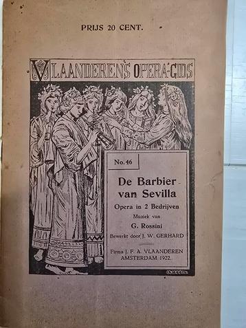 De Barbier van Sevilla - Opera Gids 1922 beschikbaar voor biedingen