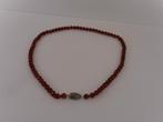 Carneolen collier met zilveren slot                      D68, Ophalen of Verzenden, Overige materialen, Ketting