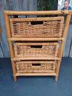 Leuk rotan kastje met 3 lades, Overige materialen, Minder dan 50 cm, Gebruikt, Bohemian