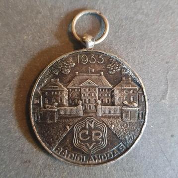 Penning zilver NCRV radiolanddag 1933 27 juli Apeldoorn beschikbaar voor biedingen
