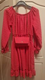 Mooie roze jurk met bijpassend tasje - maat 158/164, Ophalen of Verzenden, Zo goed als nieuw, Meisje, Jurk of Rok