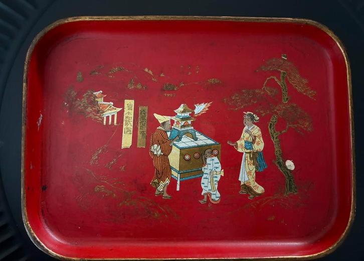 Oud Japans lakwerk dienblad, Antiek en Kunst, Antiek | Woonaccessoires, Ophalen of Verzenden