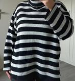 Zara zwart wit gestreepte oversized sweater met colletje, Maat 42/44 (L), Ophalen of Verzenden, Gedragen, Zara