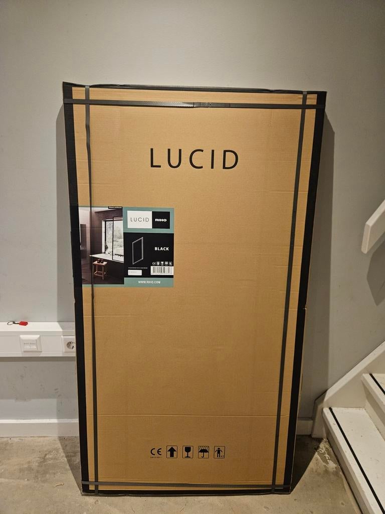 Riho Lucid Doucheafscheiding Zwart 80x150, Ophalen, Nieuw, Overige typen