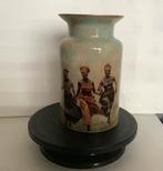 Afrikaanse Vaas met Handgeschilderde Tafereel, Overige kleuren, Nieuw, Ophalen of Verzenden, Glas