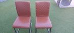Te koop 2 kunst lederen stoelen, Huis en Inrichting, Stoelen, Ophalen of Verzenden, Gebruikt, Bruin, Twee
