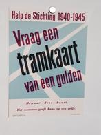 Poster voor de Tramkaart van Stichting 40 45 origineel, Verzamelen, Verzenden, A1 t/m A3, Reclame, Rechthoekig Staand
