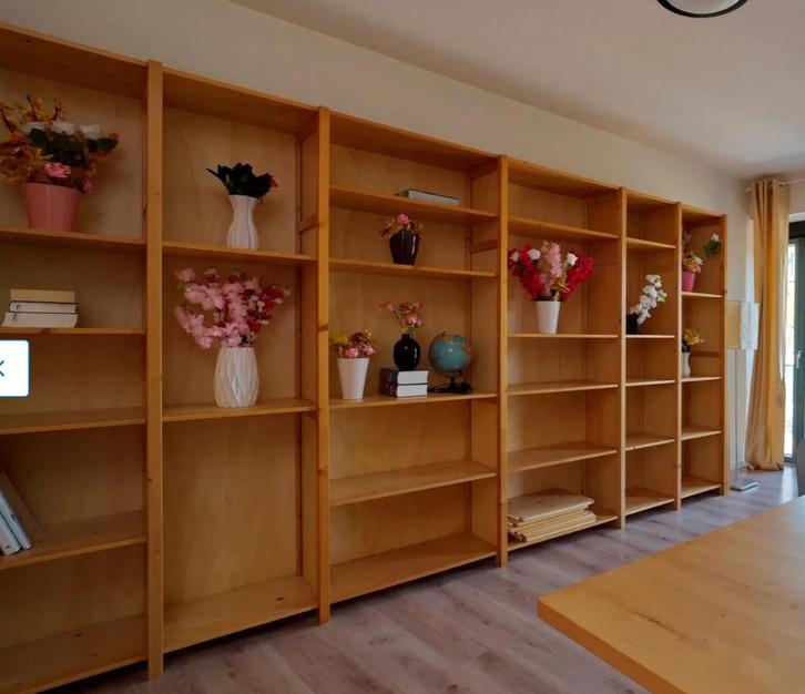Large Wooden Bookshelf – As New, Huis en Inrichting, Kasten | Boekenkasten, Zo goed als nieuw, 200 cm of meer, 200 cm of meer