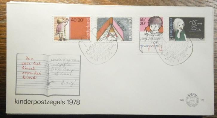 NVPH 170 Kinderpostzegels - Den Haag 14-11-1978, Postzegels en Munten, Postzegels | Eerstedagenveloppen, Onbeschreven, Nederland