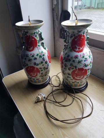 vintage stel oriental style tafellampen, 2 stuks beschikbaar voor biedingen