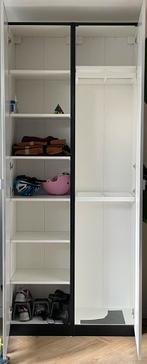 Zwarte Ikea Pax met twee glazen deuren (2x 50x35x236cm), Huis en Inrichting, Kasten | Kledingkasten, Ophalen, 200 cm of meer, 50 tot 100 cm