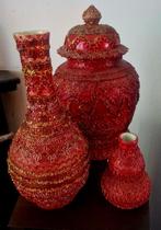 Vaas,urn en vaasje, Ophalen of Verzenden, Zo goed als nieuw, Glas, Minder dan 50 cm