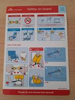 KLM Cityhopper E175/E190 Flight safety card, Ophalen of Verzenden, Schaalmodel