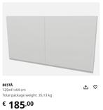 Besta wandkast wit 120x64x41, Huis en Inrichting, Kasten | Wandmeubels, Ophalen, Minder dan 150 cm, Minder dan 100 cm, 25 tot 50 cm