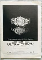Advertentie Longines Ultra-Chron, Verzamelen, 1960 tot 1980, Knipsel(s), Buitenland, Verzenden