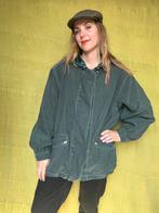 Vintage groene jas / jacket - capuchon- L/40, Maat 38/40 (M), Ophalen of Verzenden, Vintage, Gedragen