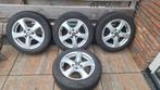 Vier goede winterbanden 205/55 R16 met velgen, Peugeot 308, Ophalen, Gebruikt, 16 inch, Banden en Velgen