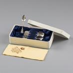 6-delige set mokkalepels zilver 835, compleet met doosje, Antiek en Kunst, Ophalen of Verzenden, Zilver