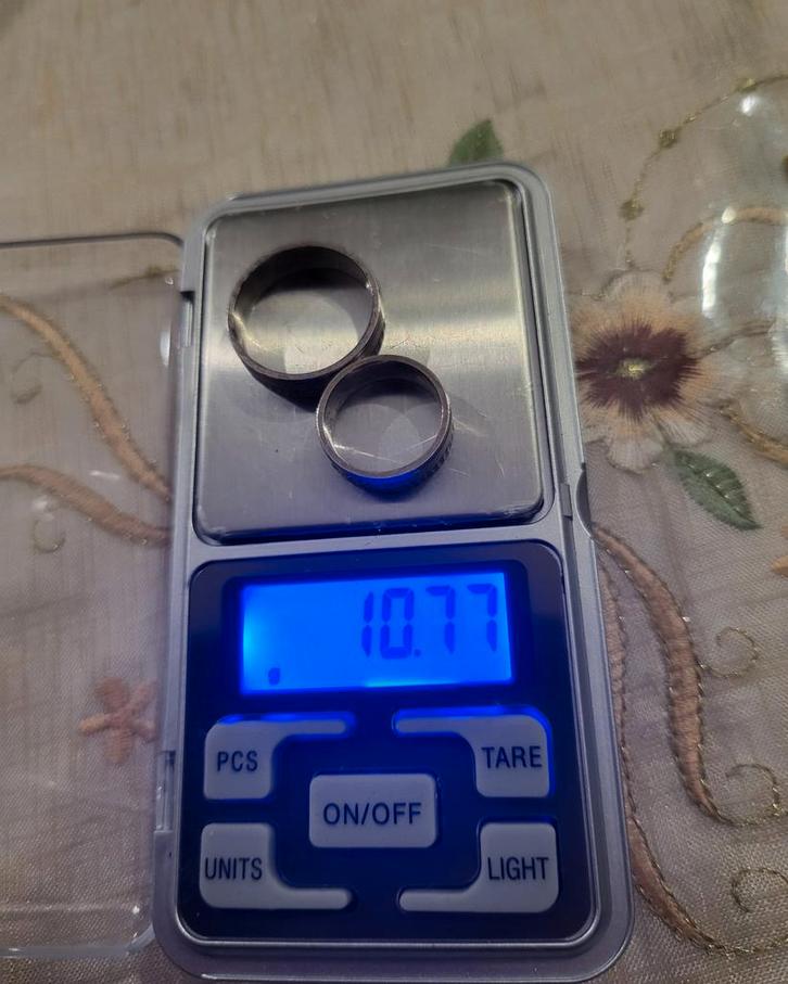 Zilveren Trouwringen Set, Sieraden, Tassen en Uiterlijk, Ringen, Gebruikt, Dame of Heer, 17 tot 18, Zilver, Zilver, Met edelsteen