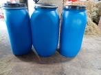 Blauwe ton/ vat met klemdeksel/ voerton, Tuin en Terras, Regentonnen, 150 liter of meer, Ophalen, Zo goed als nieuw, Kunststof
