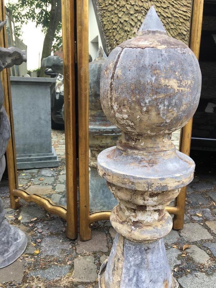 antieke loden pinakel / dakpiron lood / loden ornament, Antiek en Kunst, Antiek | Overige Antiek, Ophalen