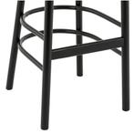 Barkruk hout met kruis rugleuning zwart, Info@edvonline.nl, 60 tot 90 cm, Nieuw, Ophalen of Verzenden