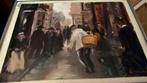 Floris Arntzenius '' Straatscene '' olieverf op karton, Antiek en Kunst, Kunst | Schilderijen | Klassiek, Verzenden