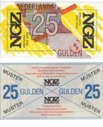 2 testbiljetten 25 gulden - UNC, Postzegels en Munten, Bankbiljetten | Nederland, 25 gulden, Verzenden