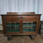 Oud dressoir theekast, Ophalen, Gebruikt, 25 tot 50 cm, Glas