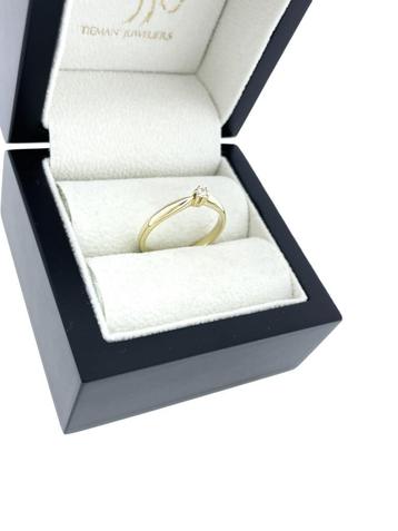 14 Karaat Gouden Solitair Ring Cubic Zirkonia beschikbaar voor biedingen