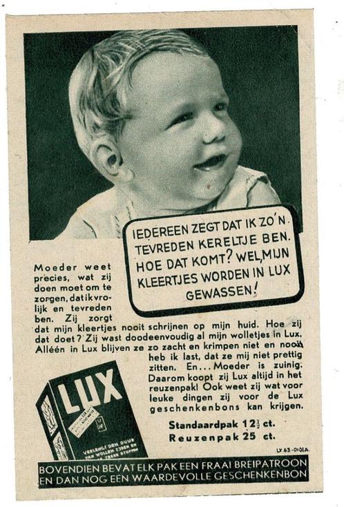 2x Ben tevreden want mijn kleertjes worden in LUX gewassen, Verzamelen, Merken en Reclamevoorwerpen, Zo goed als nieuw, Overige typen
