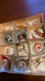 Antieke oude kerst kerstballen kerstversiering vintage 12 st, Diversen, Kerst, Ophalen, Gebruikt