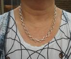 Zilveren jasseron collier met  kapittelslot nr.070
