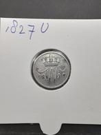 10 cent 1827 U koning Willem I, Zilver, Ophalen of Verzenden, 10 cent, Koning Willem I