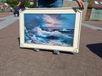 Zeezicht ingelijste prent, Ophalen, Zo goed als nieuw, Schilderij, Minder dan 50 cm