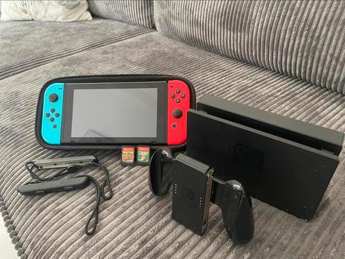 nintendo te koop inclusief de spellen!, Spelcomputers en Games, Spelcomputers | Nintendo Switch, Gebruikt, Switch Original, Met games