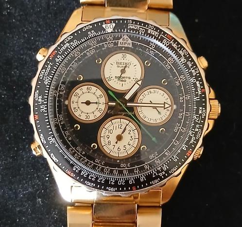 Seiko Flightmaster 7T34, Sieraden, Tassen en Uiterlijk, Horloges | Heren, Zo goed als nieuw, Polshorloge, Seiko, Staal, Staal