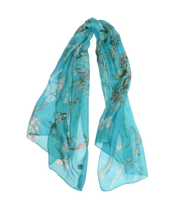 Ongedragen; Van Gogh Sjaal Amandelbloesem 100% zijden, Kleding | Dames, Mutsen, Sjaals en Handschoenen, Nieuw, Sjaal, Maat 36 (S)