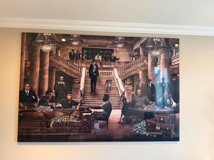 Aluart kunt op aluminium gangster paradise, Antiek en Kunst, Kunst | Schilderijen | Klassiek, Ophalen