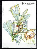 somalie 2003 pf blok libellen insecten bloemen dragonfly, Ophalen of Verzenden, Postfris, Dier of Natuur