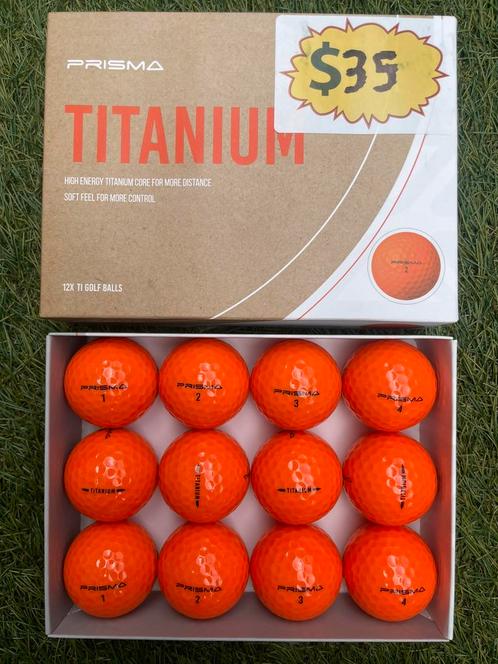 Prisma titanium oranje golfballen, Sport en Fitness, Golf, Nieuw, Bal(len), Overige merken, Ophalen of Verzenden