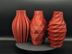 3D print vazen, set van 3, Huis en Inrichting, Woonaccessoires | Vazen, Minder dan 50 cm, Nieuw, Glas, Ophalen of Verzenden