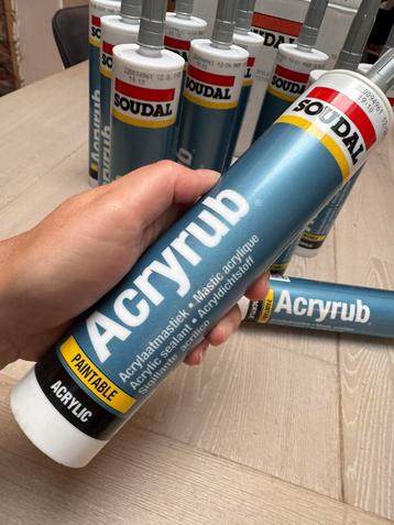 Acrylaatkit Acryrub Soudal grijs koker beschikbaar voor biedingen