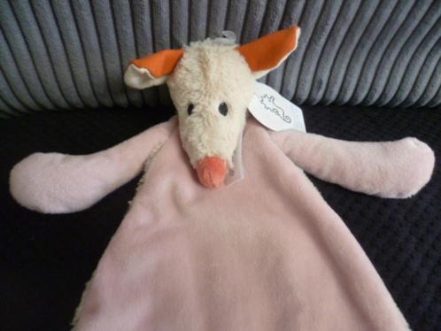 2x Roze bruin velours muis doekje lapje Mia van Happy horse, Kinderen en Baby's, Speelgoed | Knuffels en Pluche, Nieuw, Overige typen