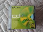 Sony cd-r 700 MB 10 stuks, Computers en Software, Beschrijfbare discs, Nieuw, Cd, Ophalen of Verzenden, Sony